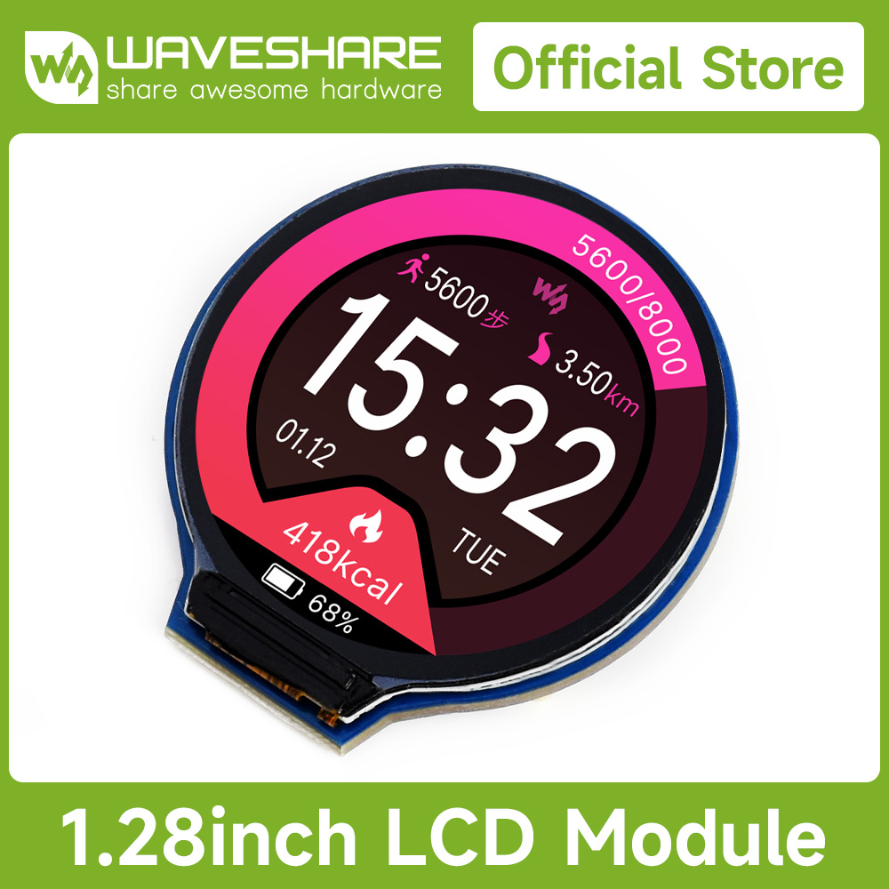 Pi Display - Waveshare 1,28 inch ronde LCD-displaymodule, 65K