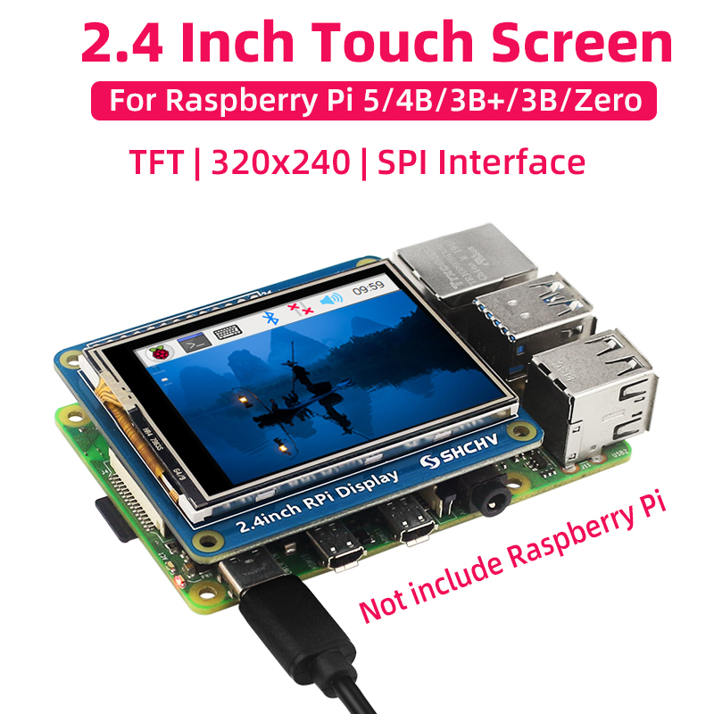 Pi 5 Case - SHCHV 2,4 inch touchscreen voor Raspberry