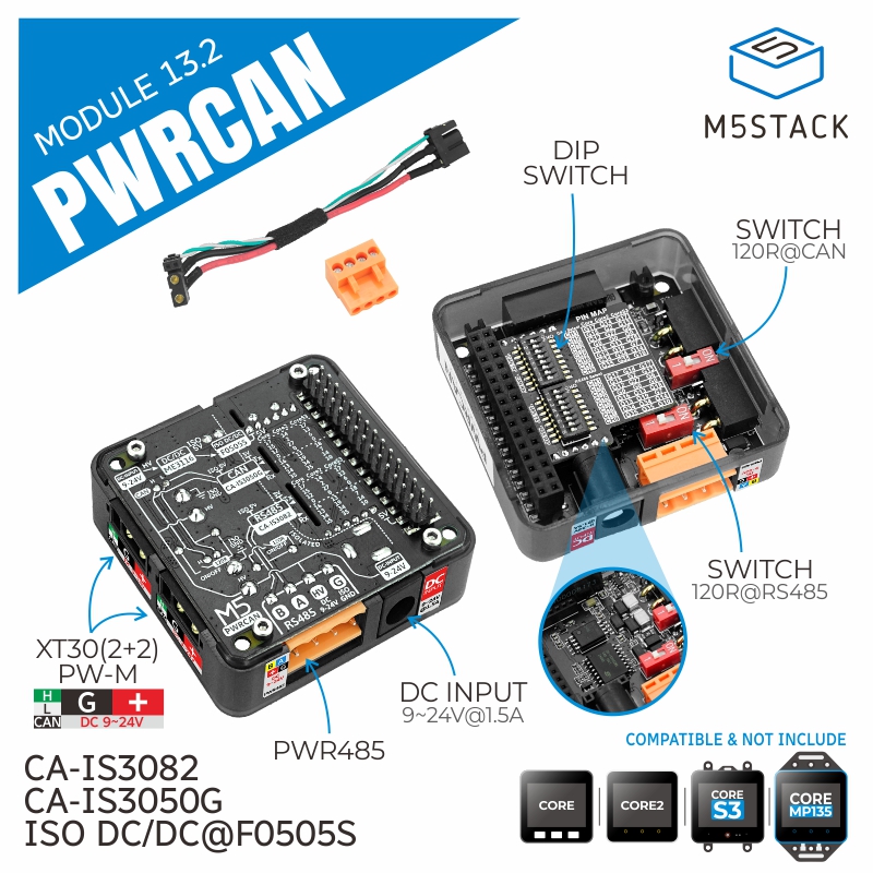 Pi Camera Module - M5Stack officiële PWRCAN 13.2-module met geïsoleerde