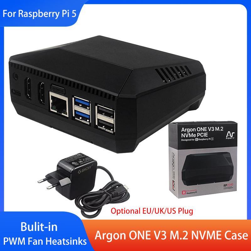 Pi 5 Case - Argon ONE V3 M.2 NVME behuizing