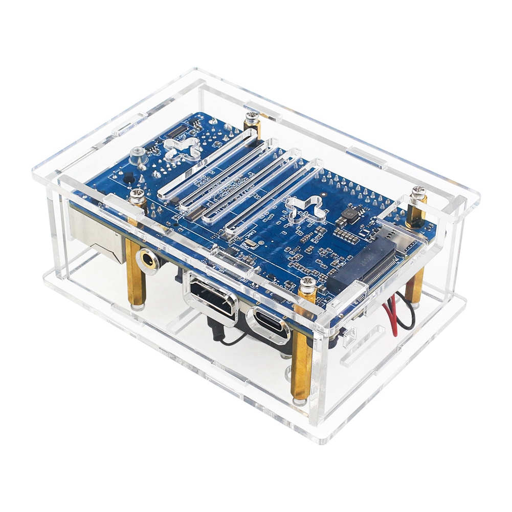 Pi 4 Case - B27B Koelventilator en acryl beschermhoes voor