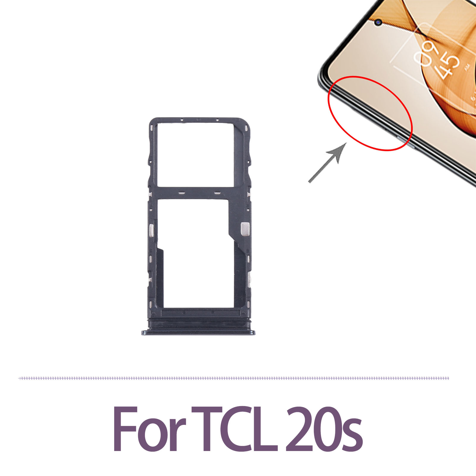 Micro Sd Card - Reparatieonderdeel voor SIM-kaart voor TCL 20s