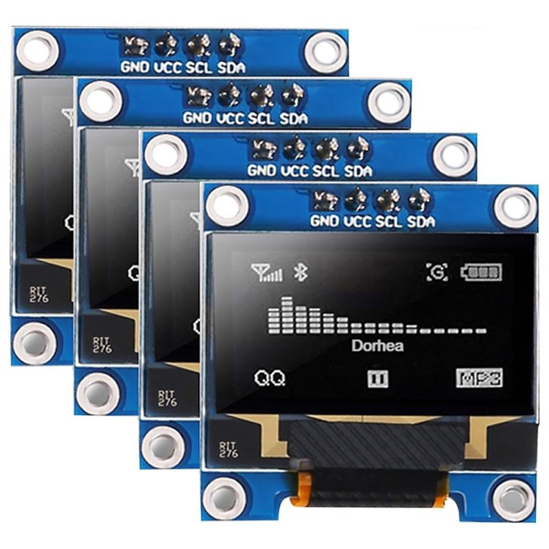 Pi Display - A37T-4 Stuks 0.96 Inch OLED Display