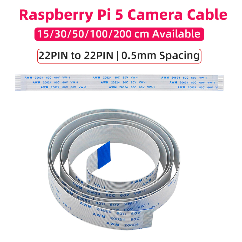 Pi Camera Cable - Raspberry Pi 5-camerakabel 22-pins naar 22-pins