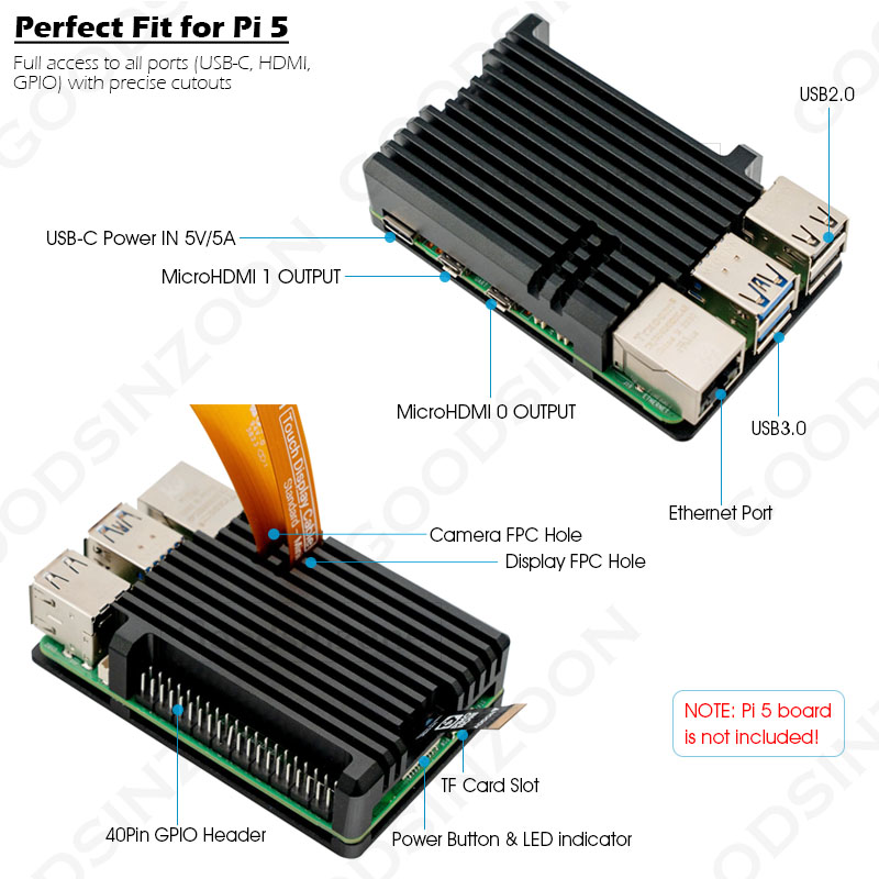 Raspberry Pi 5 aluminium pants - Pi Cooler recensie en prijs
