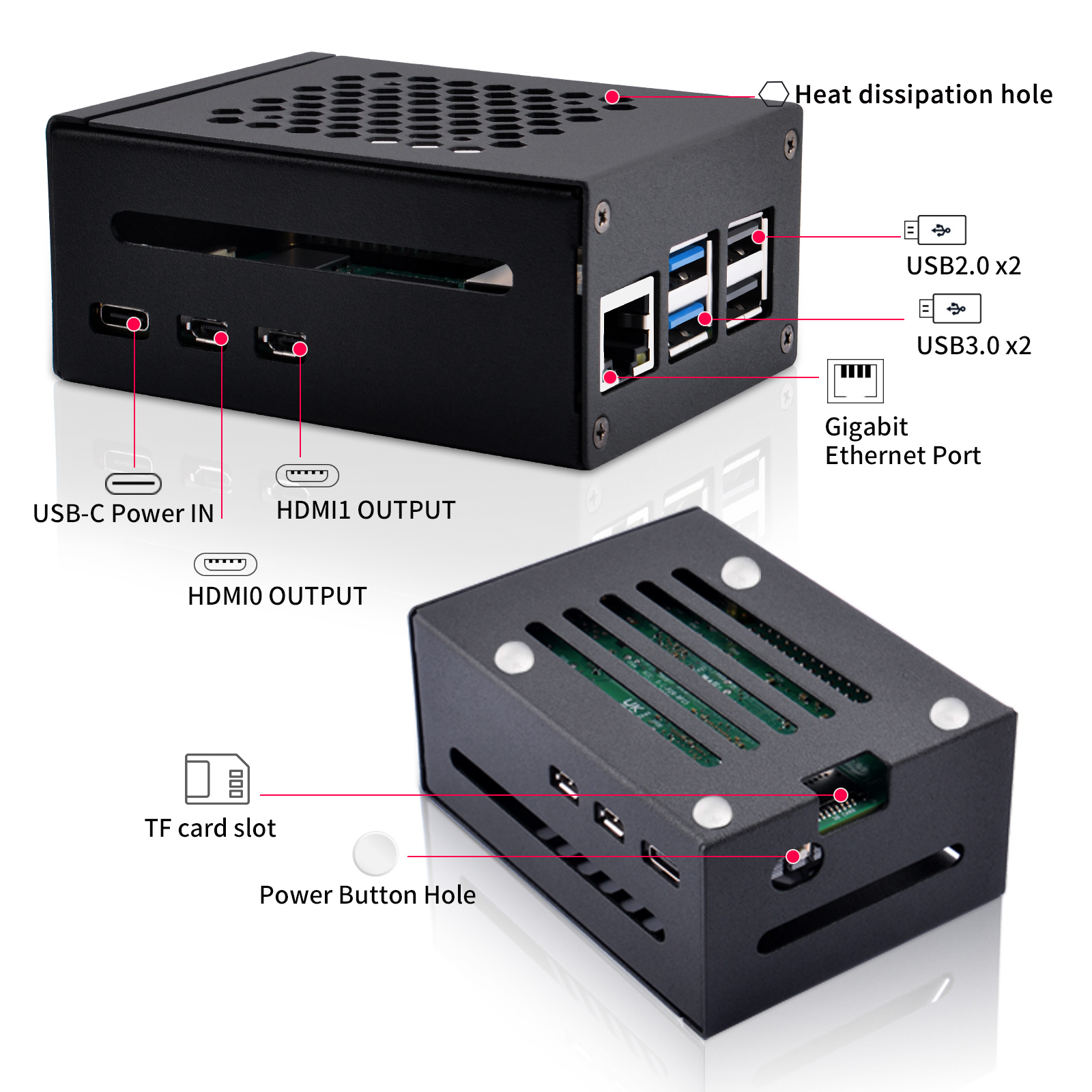 52Pi Raspberry Pi 5 metalen be - Pi 5 Case recensie en prijs