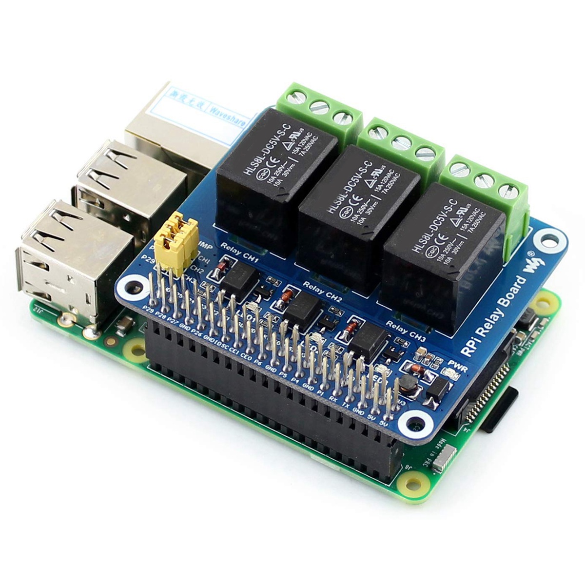 Waveshare 5V 3-kanaals relaism - Pi Zero recensie en prijs