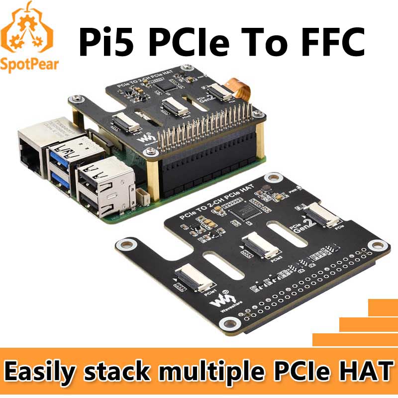Raspberry Pi 5 PCIe naar 2-CH  - Pi Cooler recensie en prijs