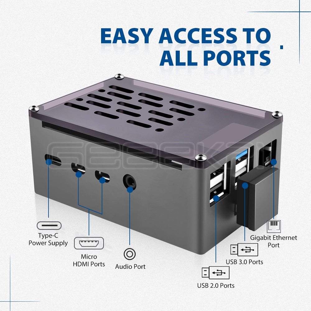 Geeekpi Aluminium Brick Case Z - Pi 4 Case recensie en prijs