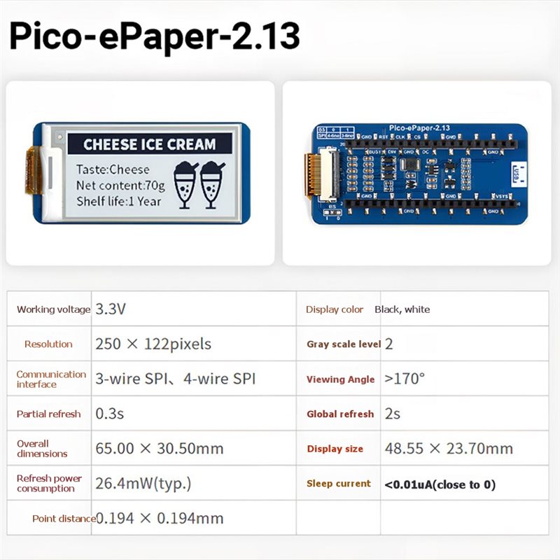 B68A Voor Raspberry Pi Pico E- - Pi Display recensie en prijs